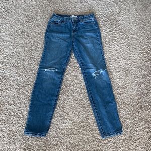 Girls blue ripped jeans
